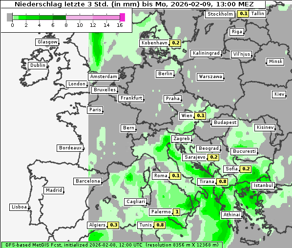 Niederschlag, 9. 2. 2026