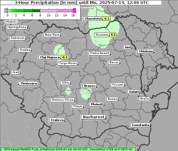 Niederschlag, 14. 7. 2025