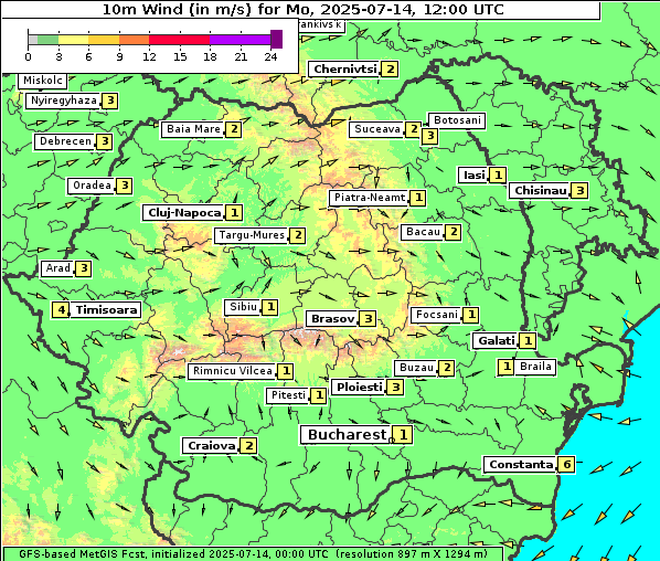 Wind, 14. 7. 2025