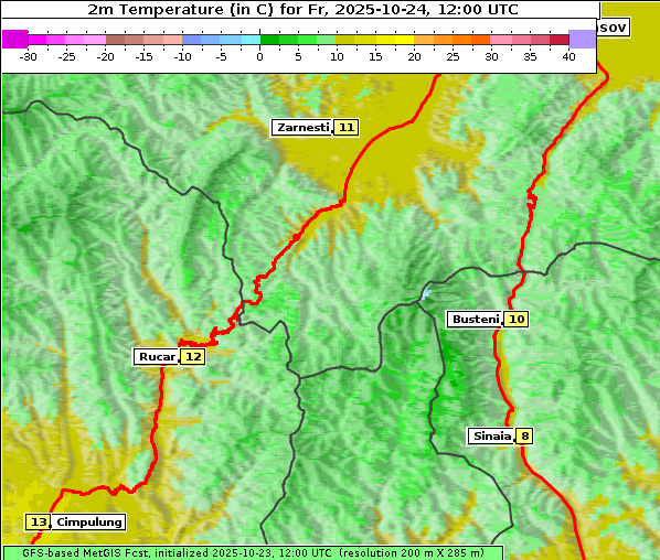 Temperatur, 24. 10. 2025