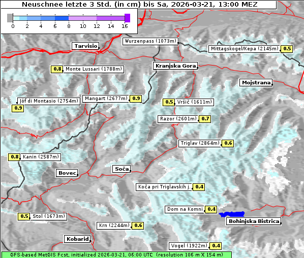Neuschnee, 21. 3. 2026