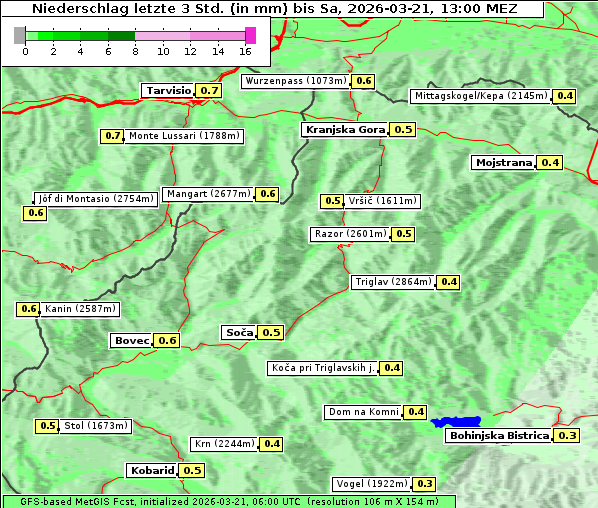 Niederschlag, 21. 3. 2026