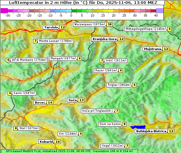 Temperatur, 6. 11. 2025