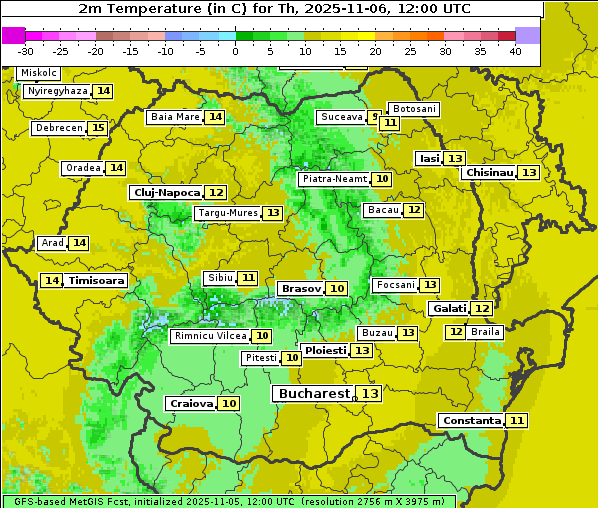 Temperatur, 6. 11. 2025
