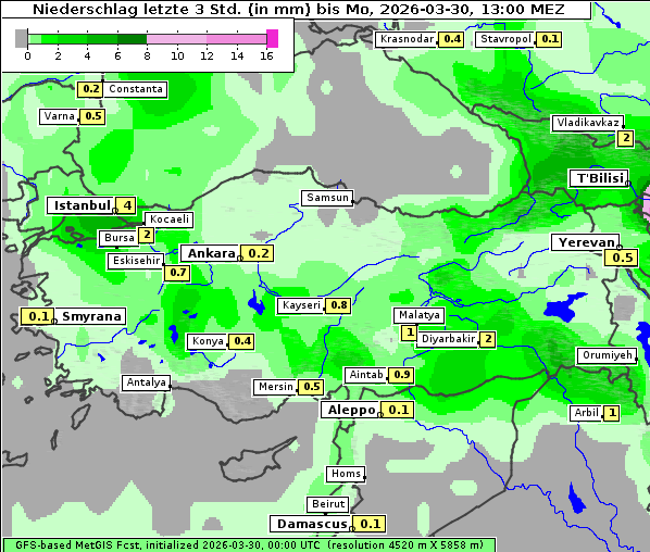 Niederschlag, 30. 3. 2026