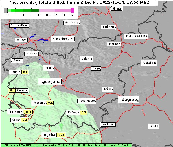 Niederschlag, 14. 11. 2025