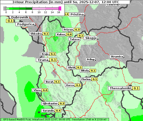 Niederschlag, 7. 12. 2025