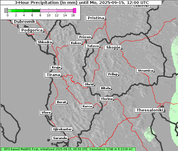 Niederschlag, 15. 9. 2025