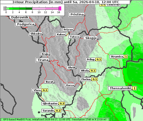Niederschlag, 18. 4. 2026