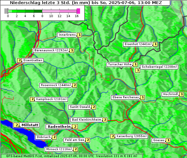 Niederschlag, 6. 7. 2025