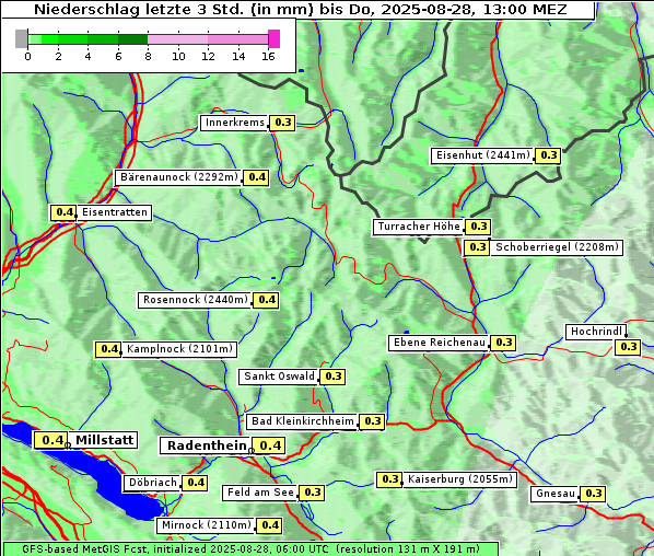 Niederschlag, 28. 8. 2025