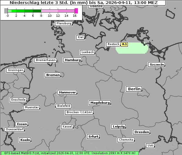 Niederschlag, 11. 4. 2026
