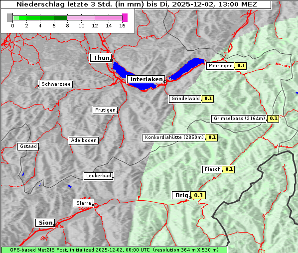 Niederschlag, 2. 12. 2025