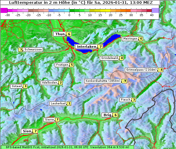 Temperatur, 31. 1. 2026