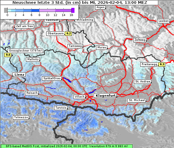 Neuschnee, 4. 2. 2026