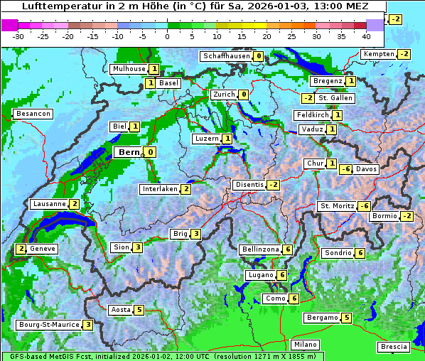 Temperatur, 3. 1. 2026