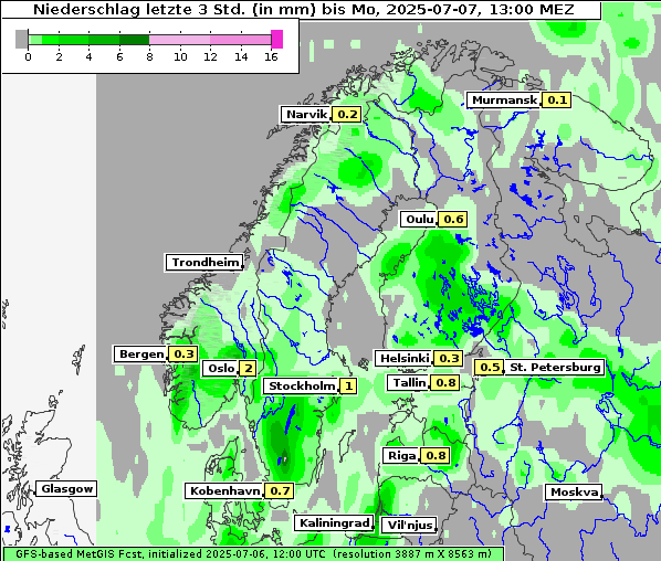 Niederschlag, 7. 7. 2025
