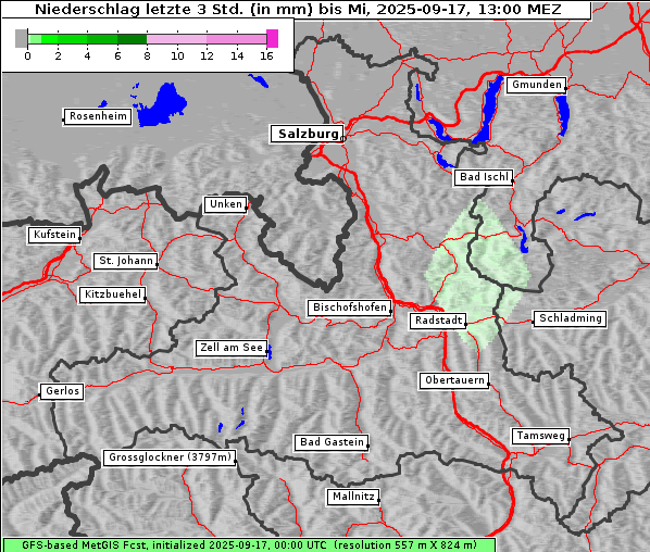 Niederschlag, 17. 9. 2025