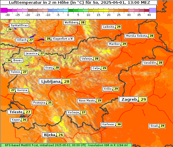 Temperatur, 1. 6. 2025