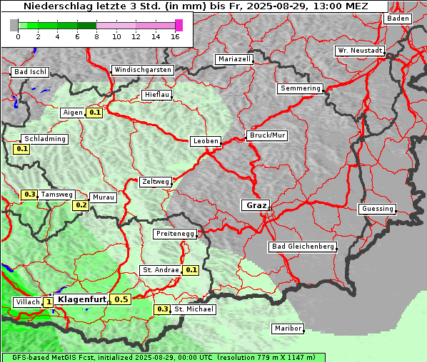Niederschlag, 29. 8. 2025