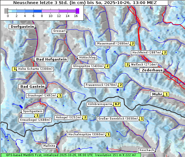 Neuschnee, 26. 10. 2025
