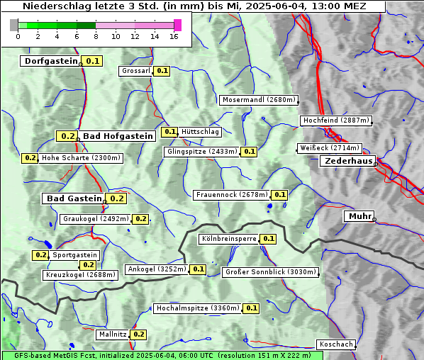 Niederschlag, 4. 6. 2025