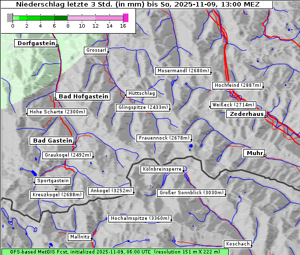 Niederschlag, 9. 11. 2025