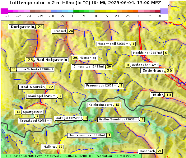 Temperatur, 4. 6. 2025