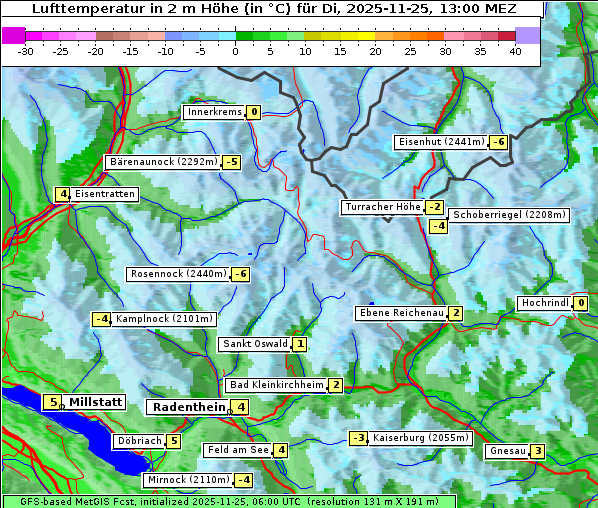 Temperatur, 25. 11. 2025