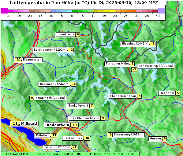 Temperatur, 10. 3. 2026