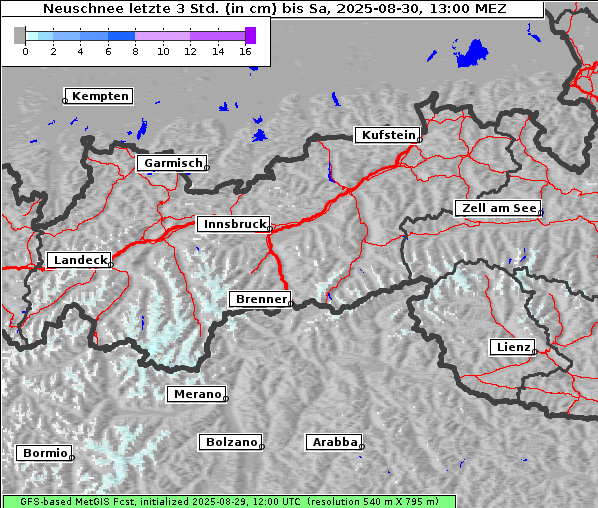 Neuschnee, 30. 8. 2025
