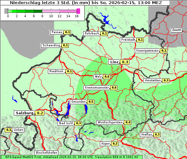 Niederschlag, 15. 2. 2026