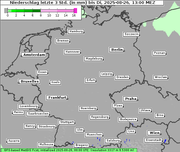 Niederschlag, 26. 8. 2025