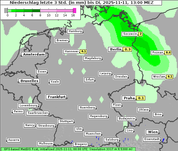 Niederschlag, 11. 11. 2025