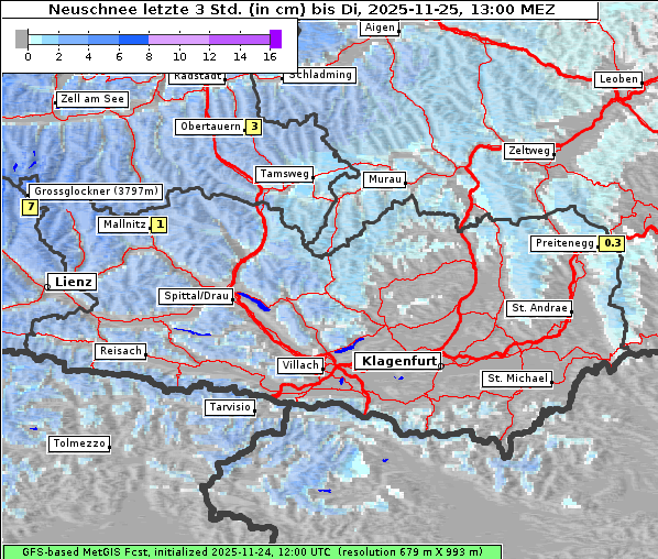 Neuschnee, 25. 11. 2025