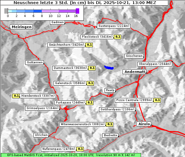 Neuschnee, 21. 10. 2025