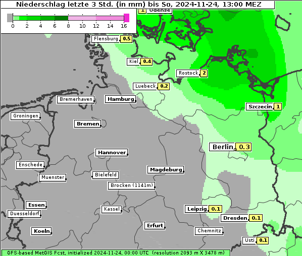 Niederschlag, 24. 11. 2024