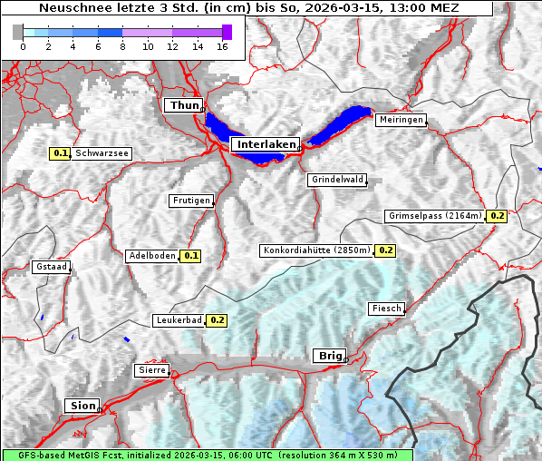 Neuschnee, 15. 3. 2026