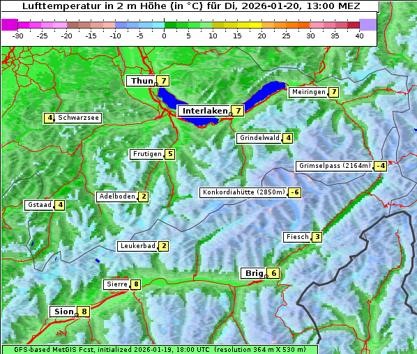 Temperatur, 20. 1. 2026