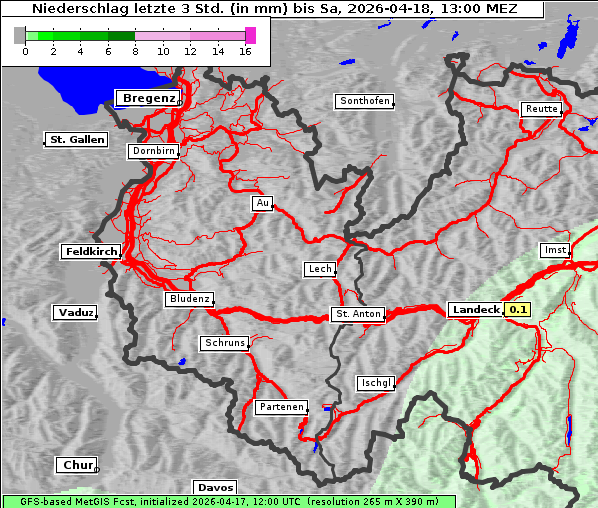 Niederschlag, 18. 4. 2026