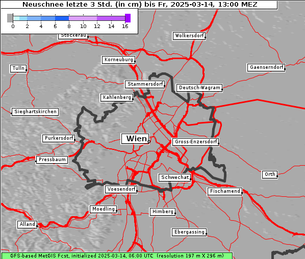 Neuschnee, 14. 3. 2025