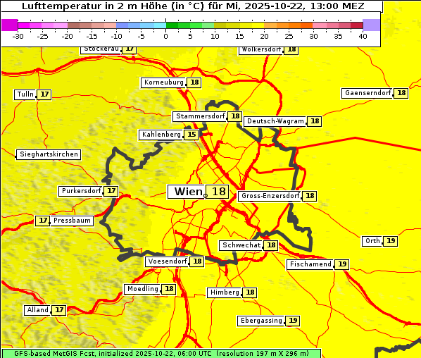 Temperatur, 22. 10. 2025