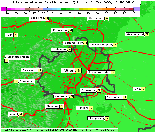 Temperatur, 5. 12. 2025