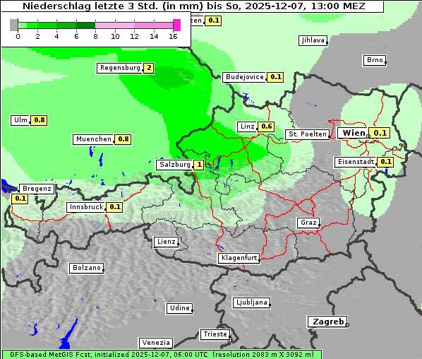 Niederschlag, 7. 12. 2025