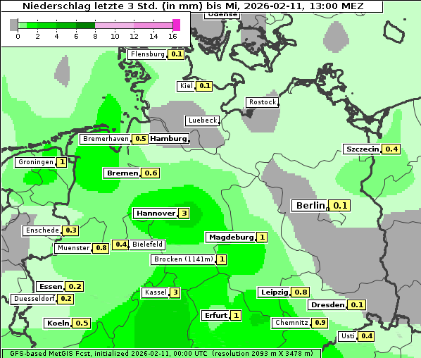 Niederschlag, 11. 2. 2026