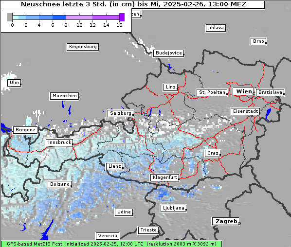 Neuschnee, 26. 2. 2025