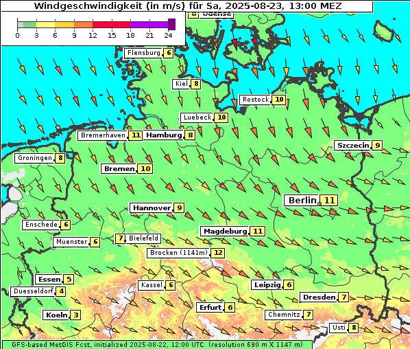 Wind, 23. 8. 2025