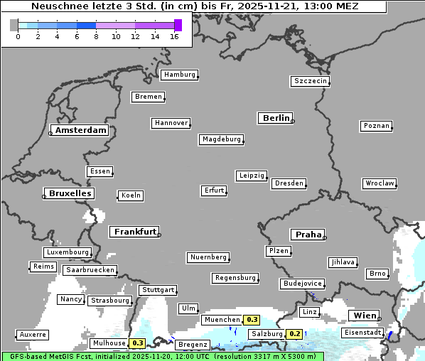 Neuschnee, 21. 11. 2025