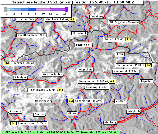 Neuschnee, 15. 3. 2026