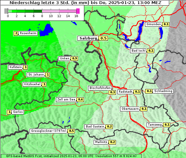 Niederschlag, 23. 1. 2025